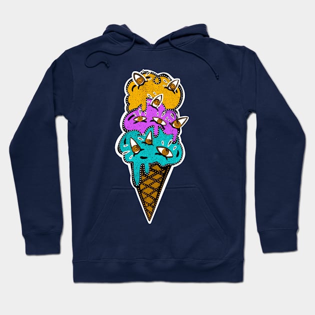 “Eyescream” ice cream with eyes sprinkles, get woke Hoodie by SubtleSplit